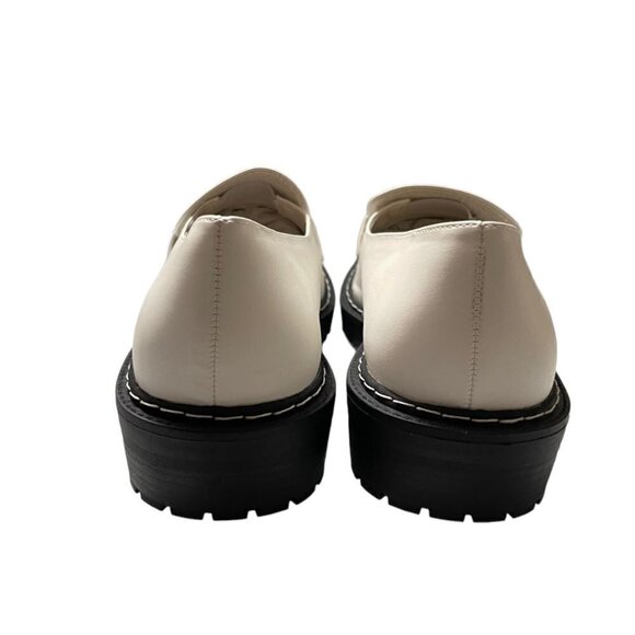 Torrid Womens NWT White 90s Y2K Faux Leather Chunky Lug Sole Loafers 11.5 WW - Picture 7 of 9